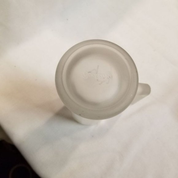 Bockling heavy frosted glass tall mug AUSTRIA - Picture 6 of 7